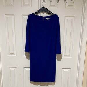 Calvin Klein Royal Blue Long Sleeve Dress